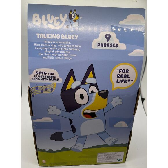 Moose Toys Bluey Stuffed Plush Toy 13” Blue 9 Phrases Taking & Singing - Picture 2 of 2